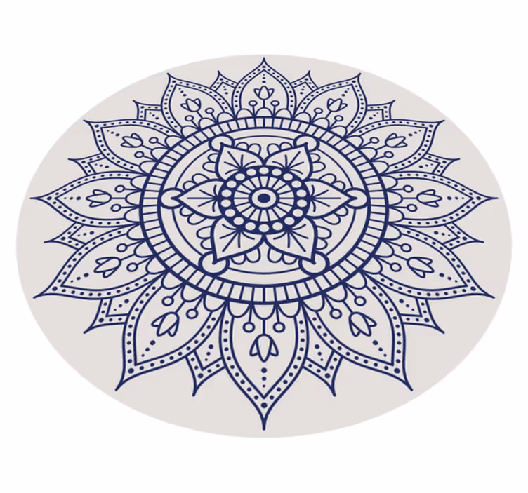 Vinylteppich Wohnzimmer kreisförmiges mandala-bodendekor - TenStickers