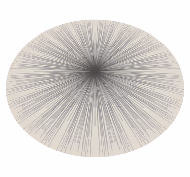Vinylteppich minimalistisch geometrisches burst-runddesign - TenStickers