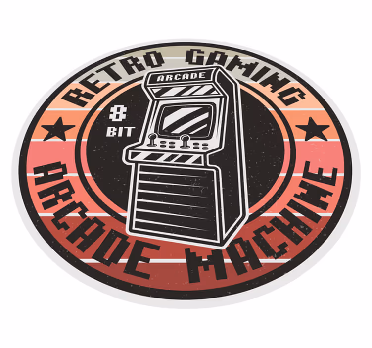 Vinyl Teppich Jugendzimmer retro arcade-spielkreis - TenStickers