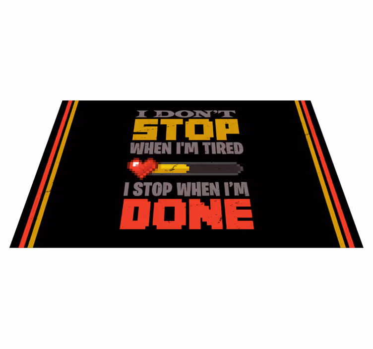 Vinyl Teppich Spruch motivationserklärung kräftige farben - TenStickers