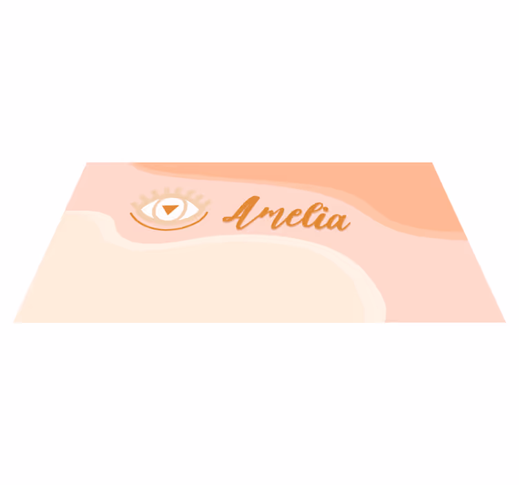 Vinylteppich mit Name benutzerdefiniertes Augenname-Design - TenStickers