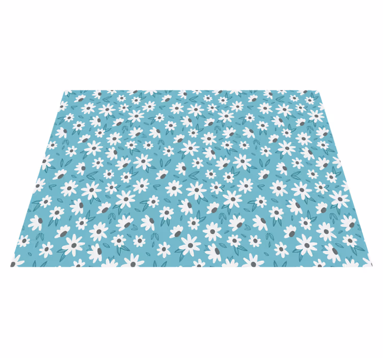 Vinyl Teppich Blumen dekor mit blumenmuster - TenStickers
