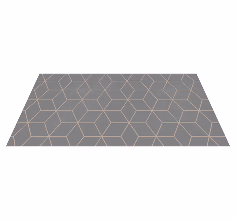 Vinylteppich geometrisch geometrisches graues Sechseckmuster - TenStickers