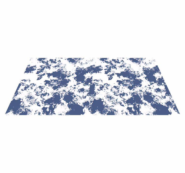 Strukturierter Vinylteppich mit blauem abstraktem Tiermuster - TenStickers