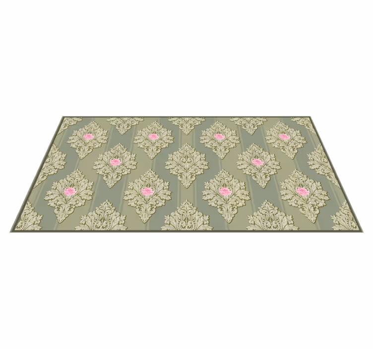 Vinylteppich Blumen vintage Floral Pattern Decor - TenStickers