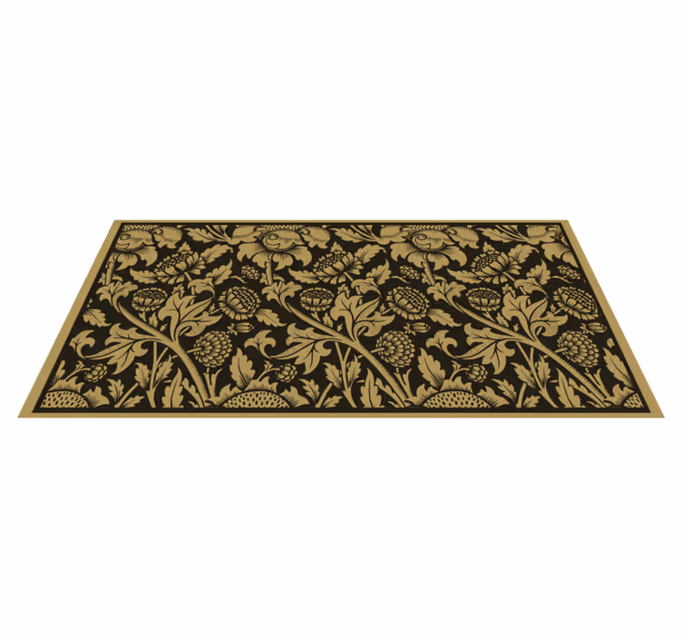 Vinylteppich Blumen botanisches Muster Akzent - TenStickers