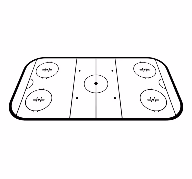 Vinyl teppich spiele eishockeyfeld - TenStickers