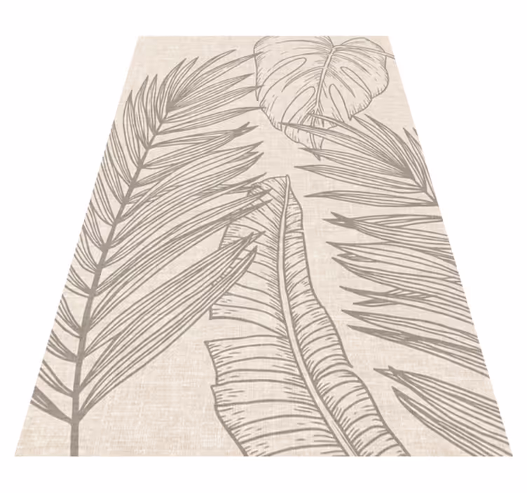 Vinylteppich Blumen tropischer Stoff-Effekt - TenStickers