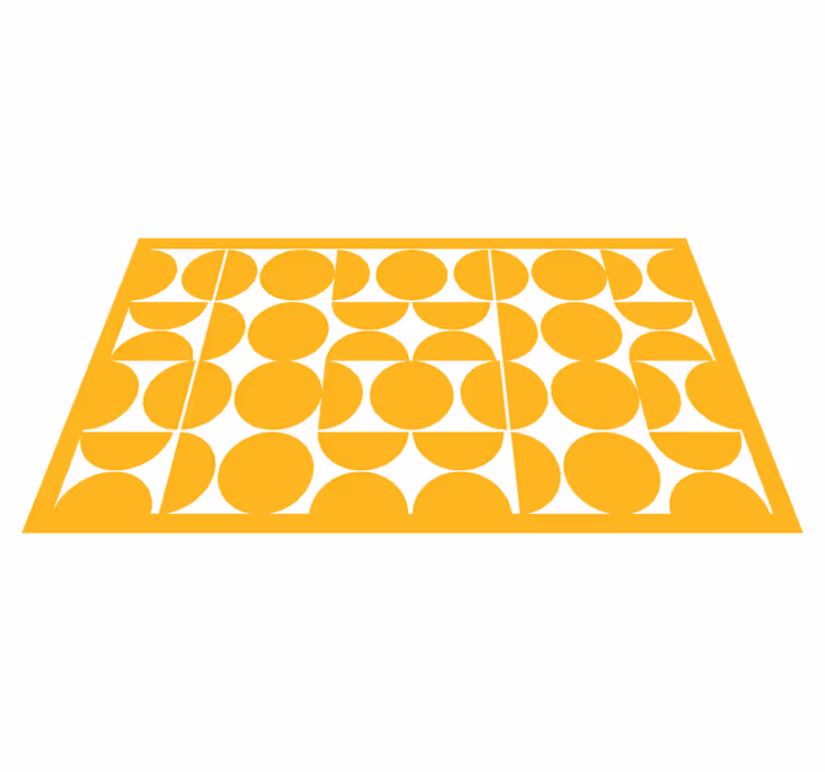Vinylteppich geometrisch gelbe halbe Kreise - TenStickers