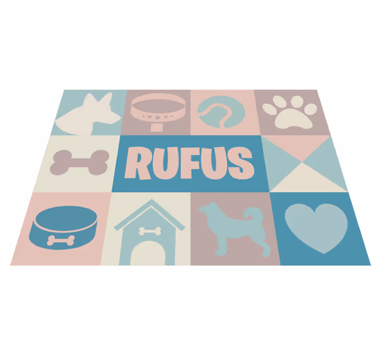 Vinylteppich Tier hunde personalisiert - TenStickers
