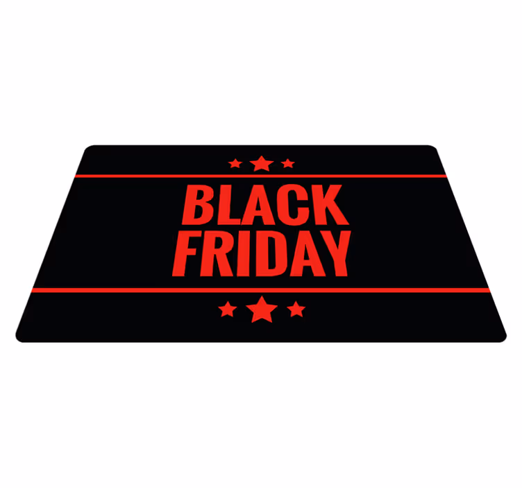 Vinylteppich schwarz am Freitag, dem 29. November, ist es wieder  - TenStickers