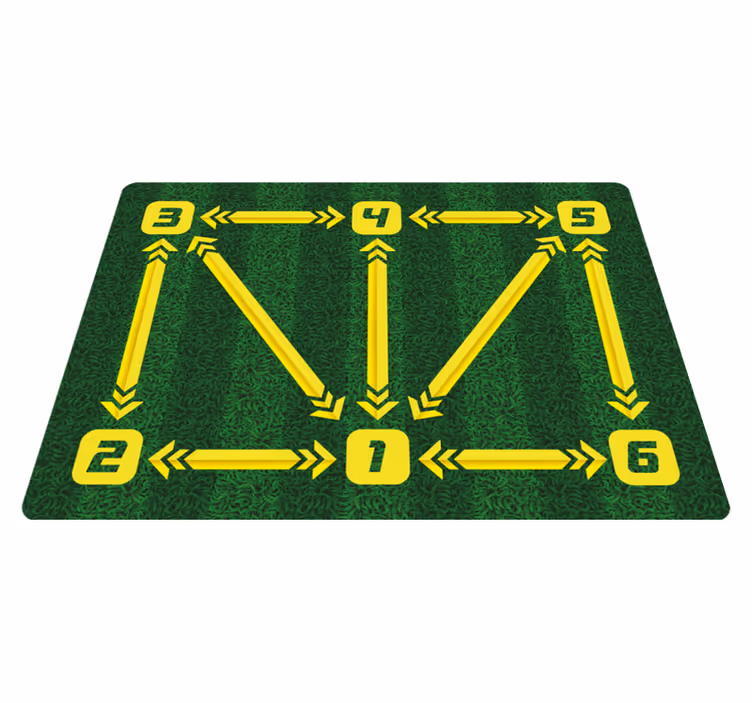 Vinylteppich rechteckig fußball training - TenStickers