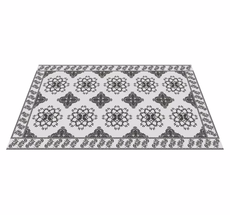 Vinyl Teppich Esszimmer florales vintage-design - TenStickers