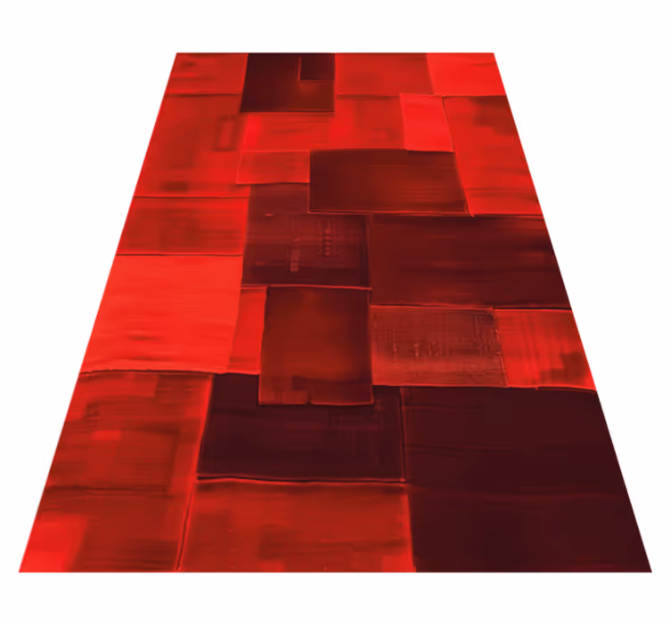 Vinyl Teppich rot rekonstruiertes muster - TenStickers
