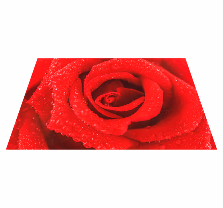 Vinyl Teppich rot rose - TenStickers