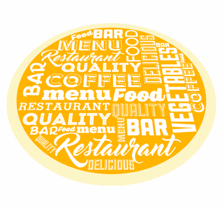 Vinyl Teppich Spruch menü in restaurantqualität - TenStickers