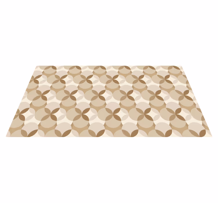 Vinyl Teppich beige kreise - TenStickers