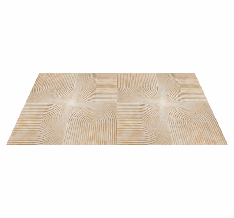 Vinyl Teppich beige moderne bögen - TenStickers