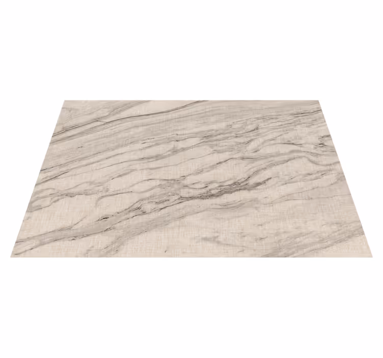 Vinyl Teppich Marmor elfenbeinfarben mit schwarzen details - TenStickers