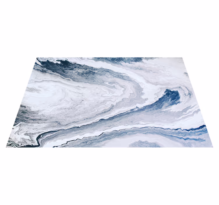 Vinyl Teppich Marmor minimalistisches blau & grau - TenStickers
