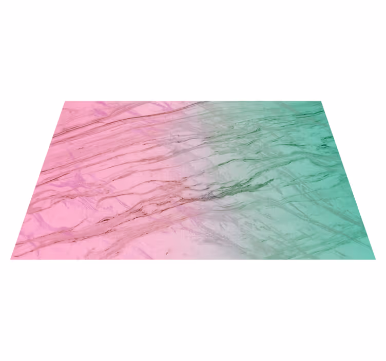 Vinyl Teppich Marmor rosa und grüne pastellfarben - TenStickers