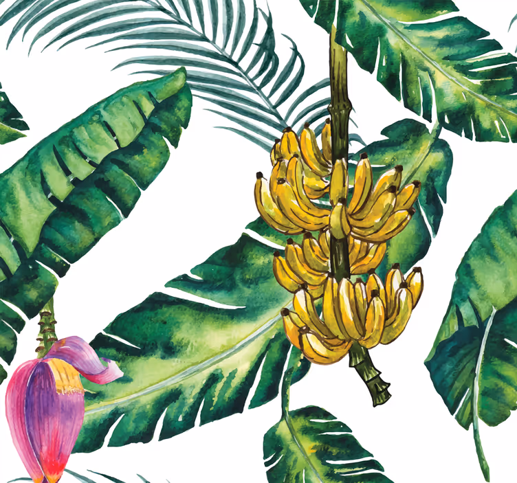Tapete Natur tropische flora harmonie - TenStickers