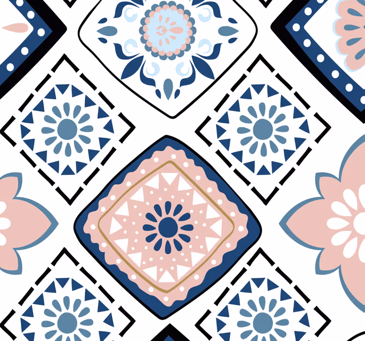 Fliesen Tapete fliesen muster eleganz - TenStickers