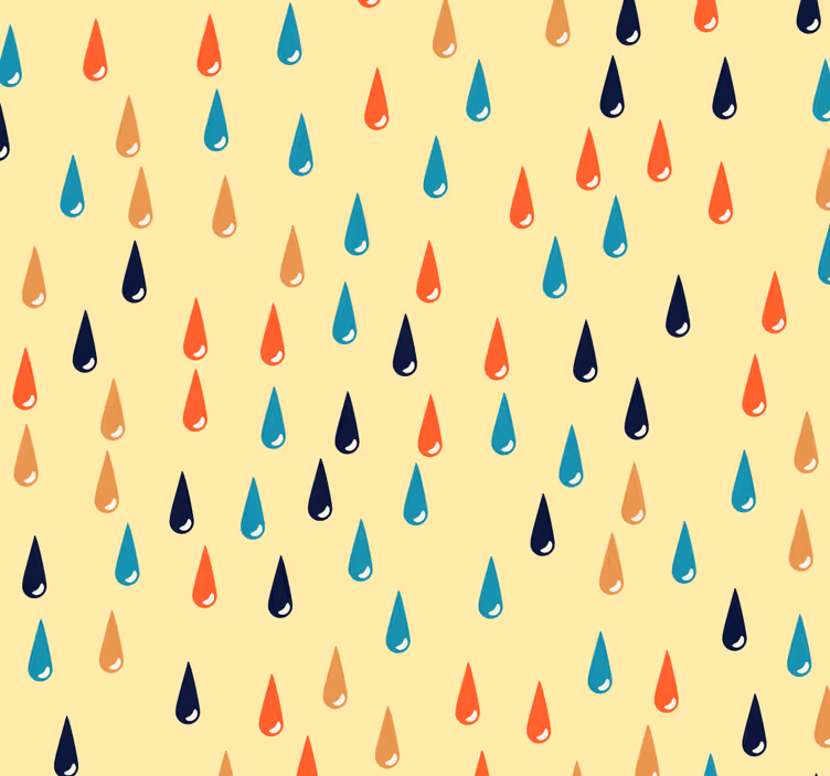 Geometrische Tapete regentropfen-motiv - TenStickers