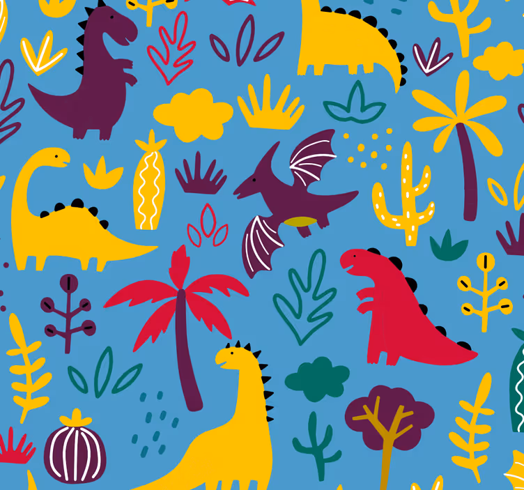Tapete Tiere dinosaurierfauna - TenStickers