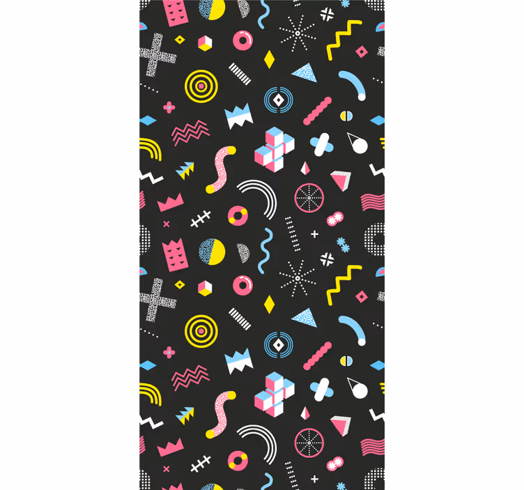 Jahrgang tapete mit dynamischen retroformen - TenStickers