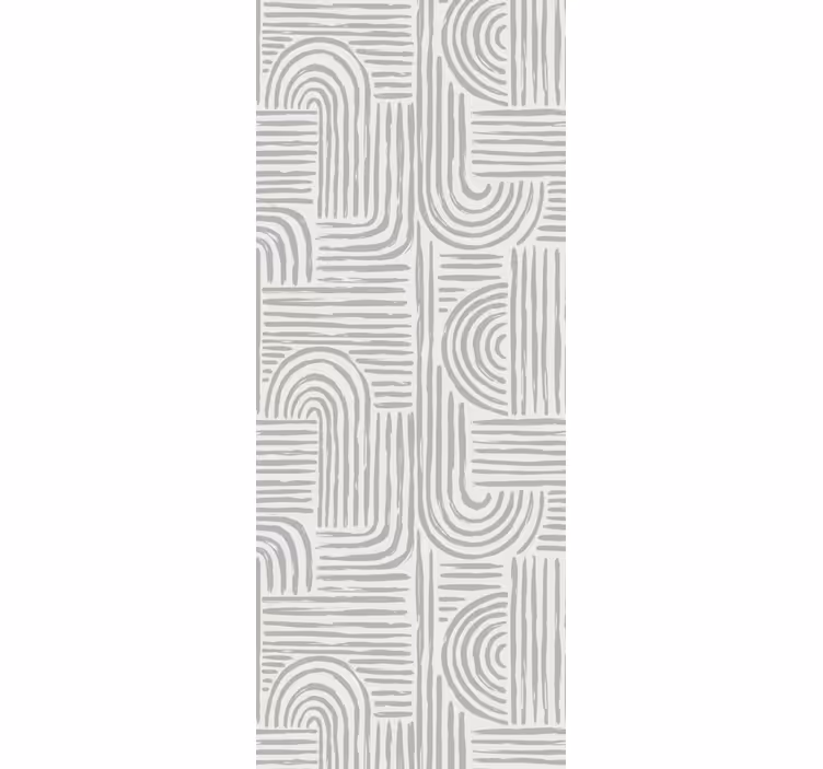 Tapete geometrische Muster stilvolle geschwungene linien - TenStickers