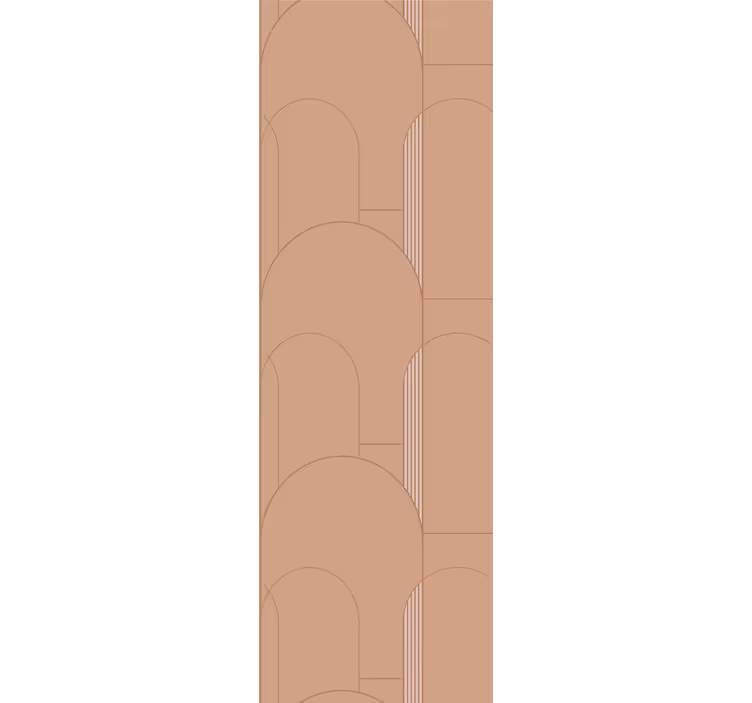 Tapete modern beige bogenmuster - TenStickers