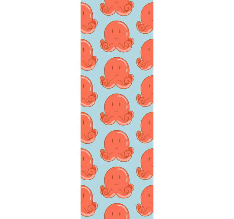 Tapete tiere rotes oktopusdesign - TenStickers