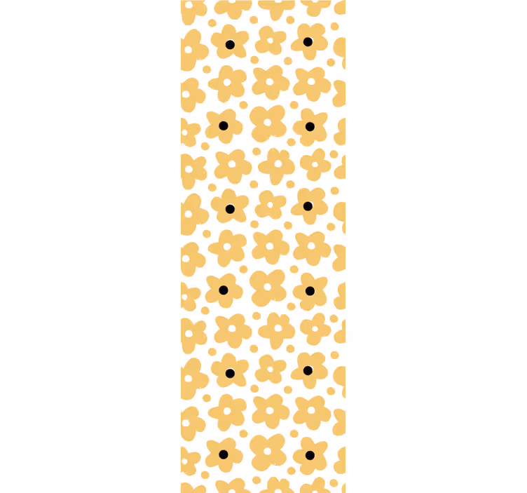 Blumentapete gelbes einfaches motiv - TenStickers