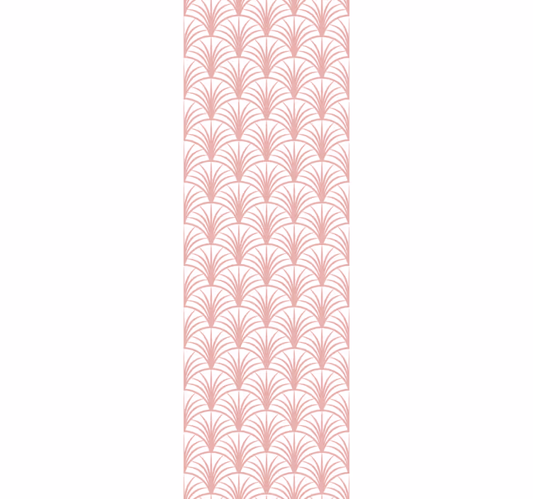 Tapete modern mit pinken fächermustern - TenStickers