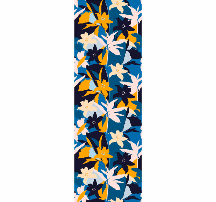 Blumentapete abstraktes buntes muster - TenStickers