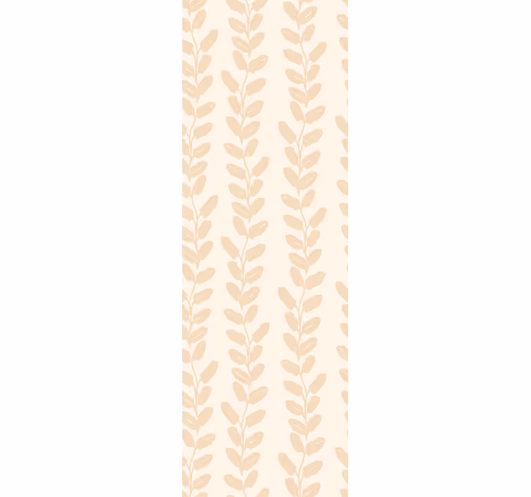 Tapete Blätter beige vertikale zweige - TenStickers