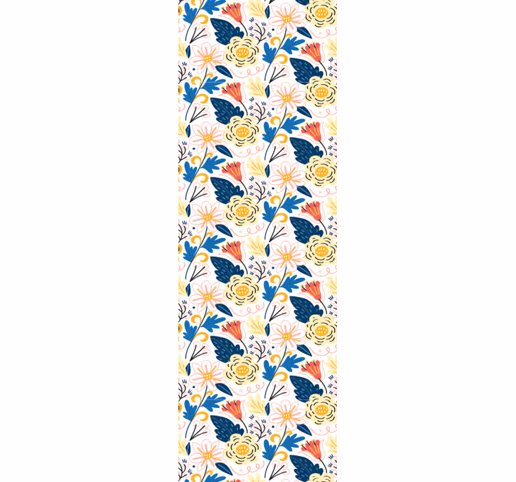 Blumentapete blühendes buntes design - TenStickers