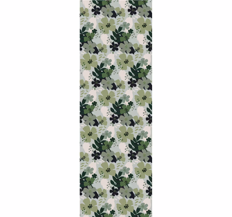 Blumentapete üppiges grün motiv - TenStickers