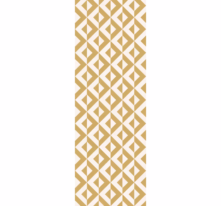 Tapete geometrische Muster goldenes und weißes dreiecksmotiv - TenStickers