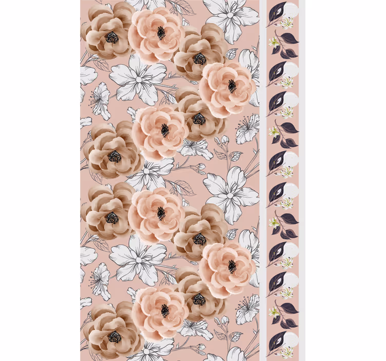 Blumentapete elegantes beiges arrangement - TenStickers