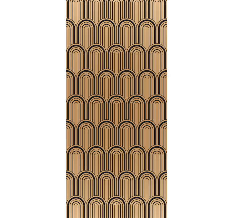 Tapete geometrische Muster braunes bogenmusterdesign - TenStickers