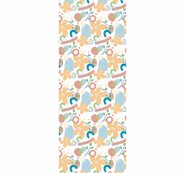 Tapete Abstrakt florales schlichtes motiv - TenStickers