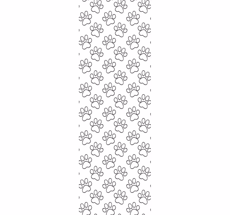 Katzen Tapete pfotenabdruck-design - TenStickers
