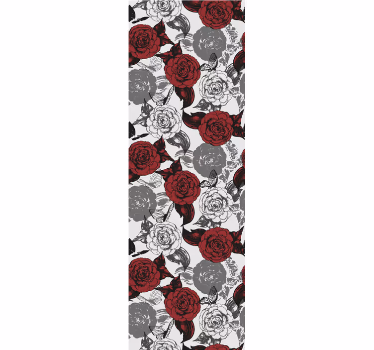 Blumentapete rote blumenanordnung - TenStickers