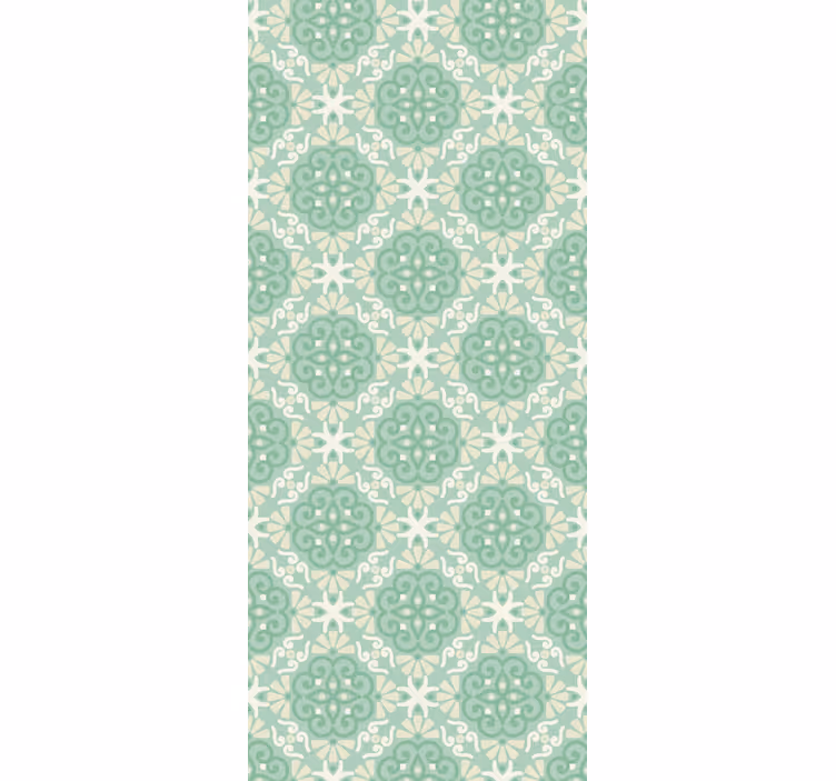 Tapete Ornamente sanftes grünes kreismotiv - TenStickers