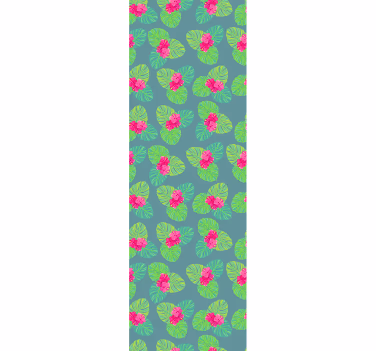 Blumentapete exotisch blühende blätter - TenStickers