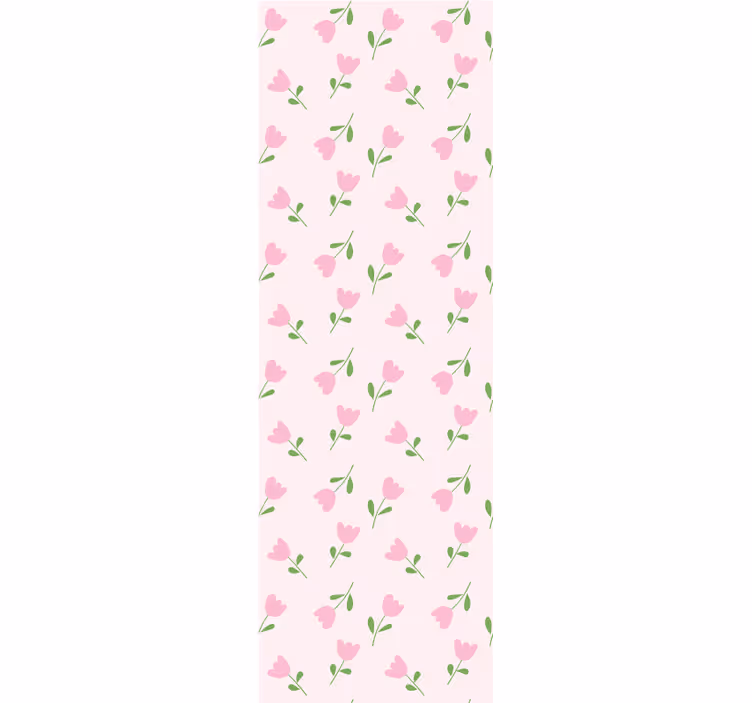 Blumentapete rosa blumenmuster - TenStickers