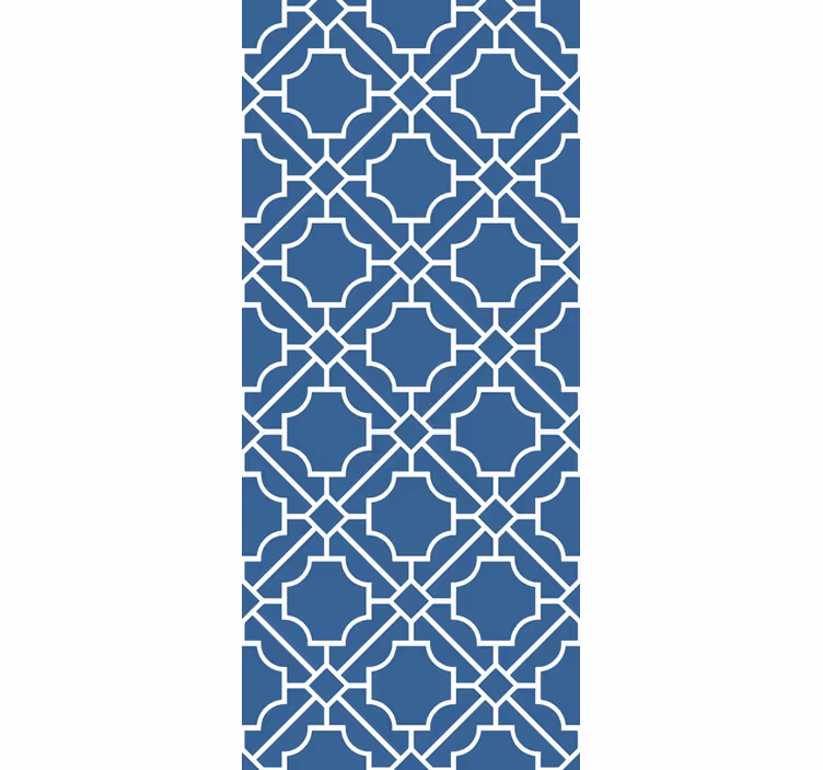 Ornament Tapete blaues klassisches muster - TenStickers