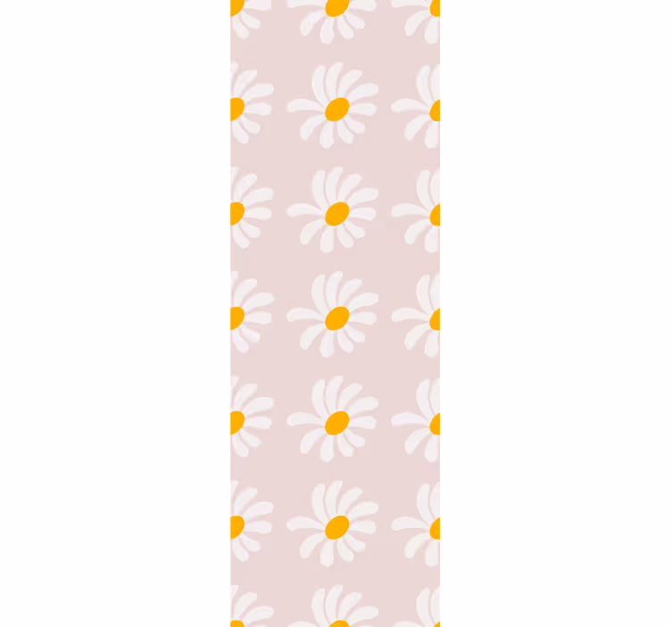 Blumentapete mit süßen gänseblümchenreihen - TenStickers